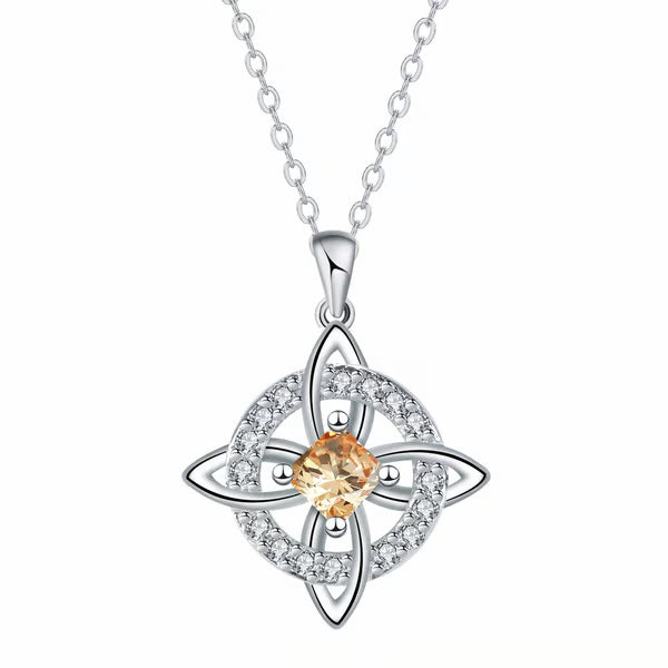 Mystical Birthstone Witches Knot Necklace – 🔮💞Protect Your Loved Ones