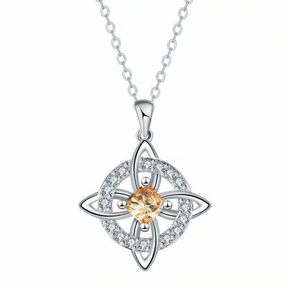 Mystical Birthstone Witches Knot Necklace – 🔮💞Protect Your Loved Ones
