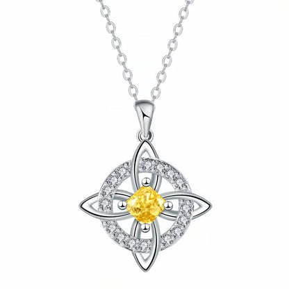 Mystical Birthstone Witches Knot Necklace – 🔮💞Protect Your Loved Ones