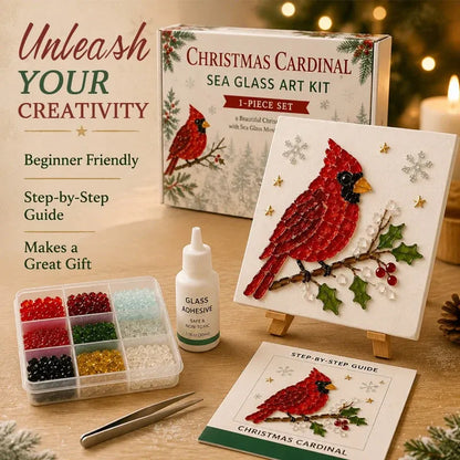 🔥 LAST DAY 49% OFF – 🎄DIY Winter Sea Glass Art Craft Kit | All-Inclusive Mosaic Set with Sea Glass, Adhesive, Sturdy Base & Festive Holiday Designs ✨