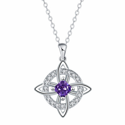 Mystical Birthstone Witches Knot Necklace – 🔮💞Protect Your Loved Ones