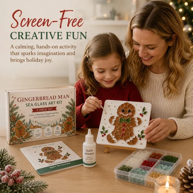 🔥 LAST DAY 49% OFF – 🎄DIY Winter Sea Glass Art Craft Kit | All-Inclusive Mosaic Set with Sea Glass, Adhesive, Sturdy Base & Festive Holiday Designs ✨