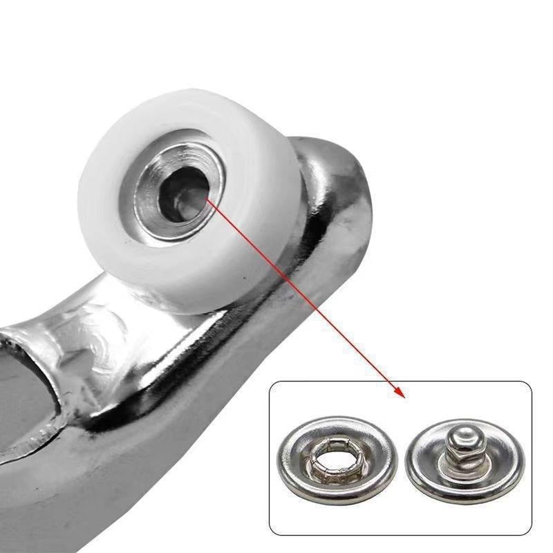 100pcs Invisible Colored Metal Buckle & Manual Pressure Pliers Kit