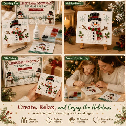 🔥 LAST DAY 49% OFF – 🎄DIY Winter Sea Glass Art Craft Kit | All-Inclusive Mosaic Set with Sea Glass, Adhesive, Sturdy Base & Festive Holiday Designs ✨