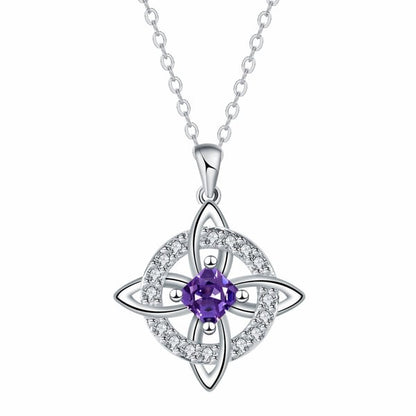 Mystical Birthstone Witches Knot Necklace – 🔮💞Protect Your Loved Ones