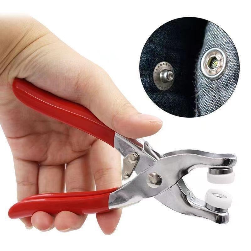 100pcs Invisible Colored Metal Buckle & Manual Pressure Pliers Kit