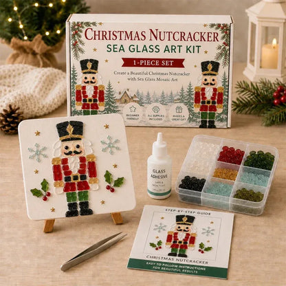 🔥 LAST DAY 49% OFF – 🎄DIY Winter Sea Glass Art Craft Kit | All-Inclusive Mosaic Set with Sea Glass, Adhesive, Sturdy Base & Festive Holiday Designs ✨