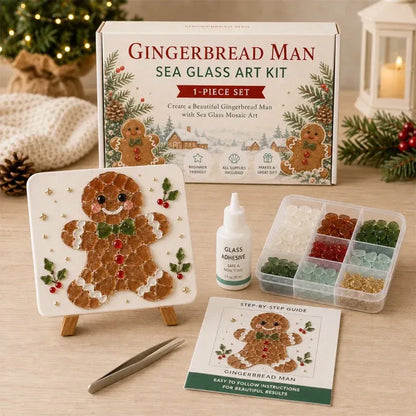 🔥 LAST DAY 49% OFF – 🎄DIY Winter Sea Glass Art Craft Kit | All-Inclusive Mosaic Set with Sea Glass, Adhesive, Sturdy Base & Festive Holiday Designs ✨