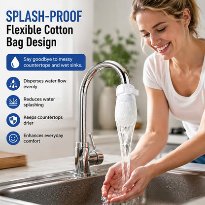 Faucet Filter Cotton Bags(50PCS) - Universal, Splash-Proof Faucet Filter Set